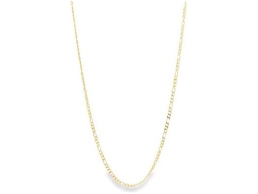 18K Yellow Gold Figaro Chain Necklace – 20 Inches